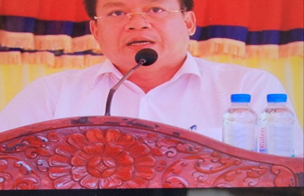 រូបសំណាក់សម្តេចព្រះសង្ឃរាជ ជួន ណាត ដែលជាសមិទ្ធផលថ្មី នៅបរិវេណវិទ្យាល័យហ៊ុន សែនមណ្ឌលគិរី ត្រូវបានធ្វើពិធីអភិសេក ដើម្បីទុកជាកេរ្តិ៍មរតកសម្រាប់ប្រជាជាតិខ្មែរ