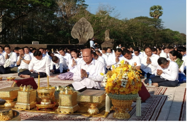 ឯកឧត្តមឧបនាយករដ្ឋមន្រ្តី ហ៊ុន ម៉ានី អញ្ជើញជាអធិបតីក្នុង ពិធីប្រុងពលី បើកការដ្ឋានសាងសង់សំណង់នៃព្រឹត្តិការណ៍អង្គរសង្ក្រាន្ត ឆ្នាំ២០២៥ នៅស្ពានហាល ខាងមុខប្រាសាទអង្គរវត្ត....